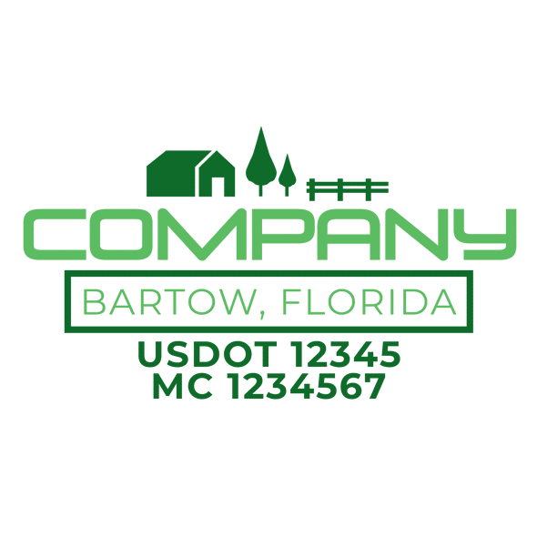 truck door decal with USDOT, MC