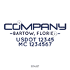 truck door decal with USDOT, MC