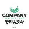 truck door decal with USDOT, MC