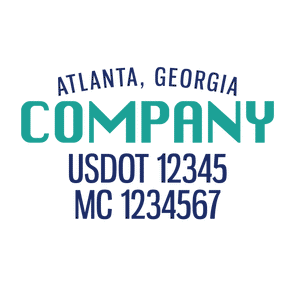 truck door decal with USDOT, MC