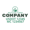 truck door decal with USDOT, MC