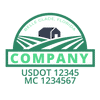 truck door decal with USDOT, MC