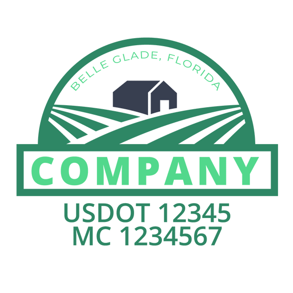 truck door decal with USDOT, MC