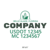 truck door decal with USDOT, MC