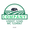 truck door decal with USDOT, MC