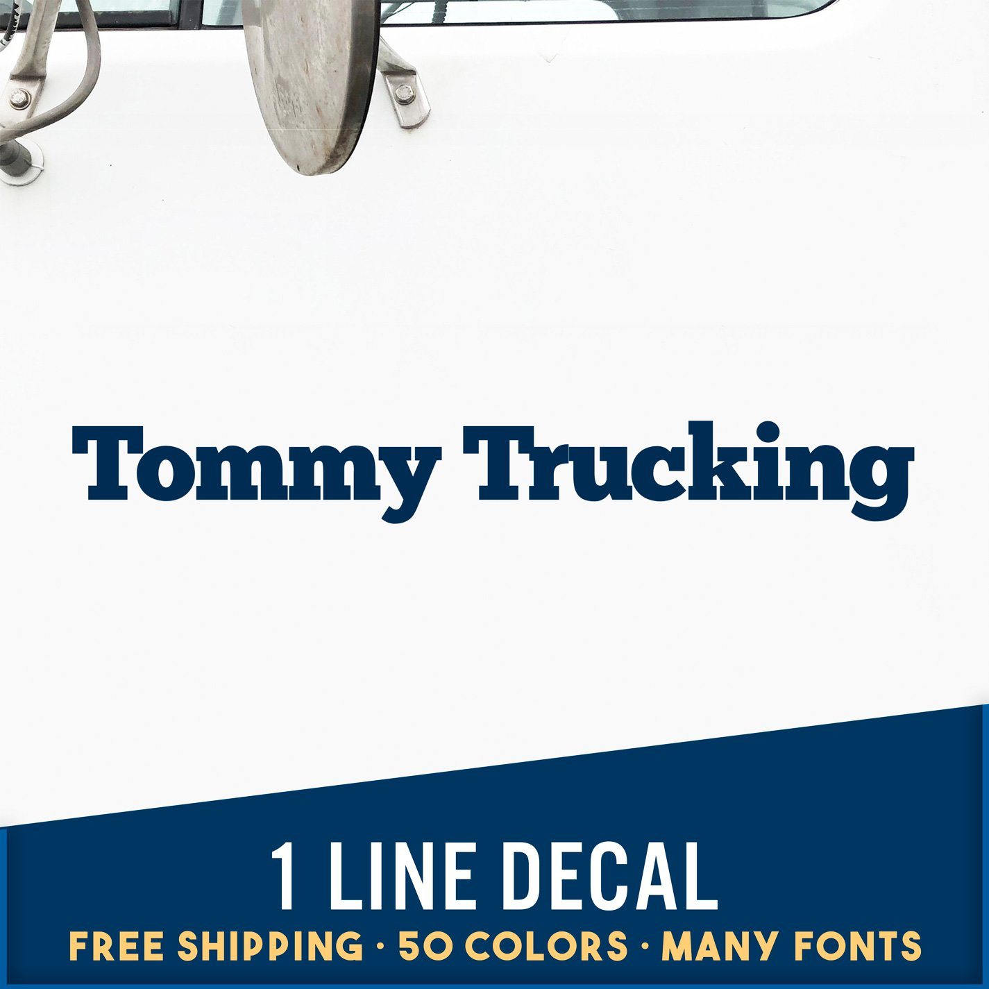 Line Sticker Truck 1 Line Truck Decal (Set of 2) – USDOT TRUCK LETTERING