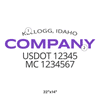 truck door decal with USDOT, MC