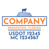 truck door decal with USDOT, MC