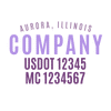 truck door decal with USDOT, MC