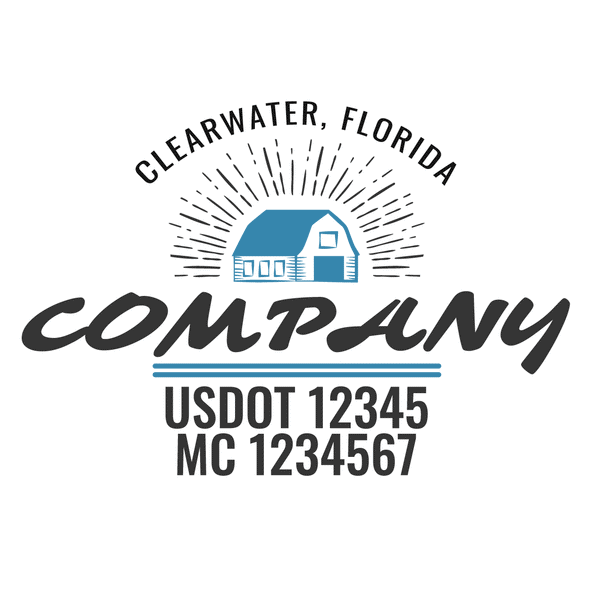truck door decal with USDOT, MC