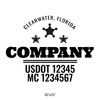 truck door decal with USDOT, MC