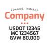 truck door decal with USDOT, MC, GVW