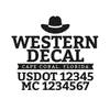 truck door decal with USDOT, MC