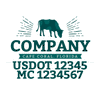 truck door decal with USDOT, MC