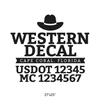 truck door decal with USDOT, MC