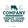 truck door decal with USDOT, MC