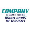 truck door decal with USDOT, MC