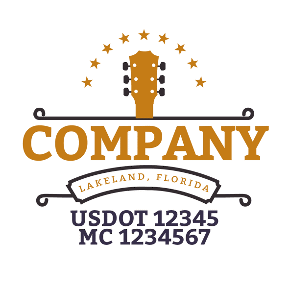 truck door decal with USDOT, MC