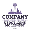 truck door decal with USDOT, MC
