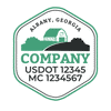truck door decal with USDOT, MC