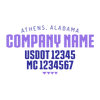 truck door decal with USDOT, MC