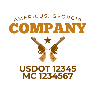 truck door decal with USDOT, MC