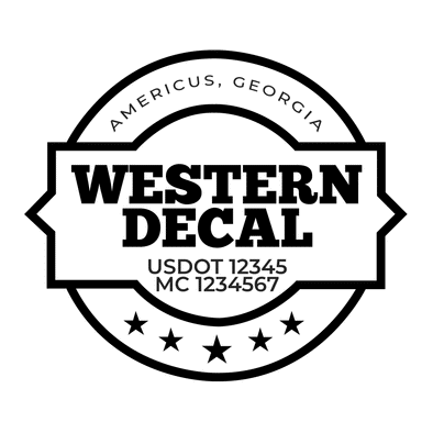 truck door decal with USDOT, MC