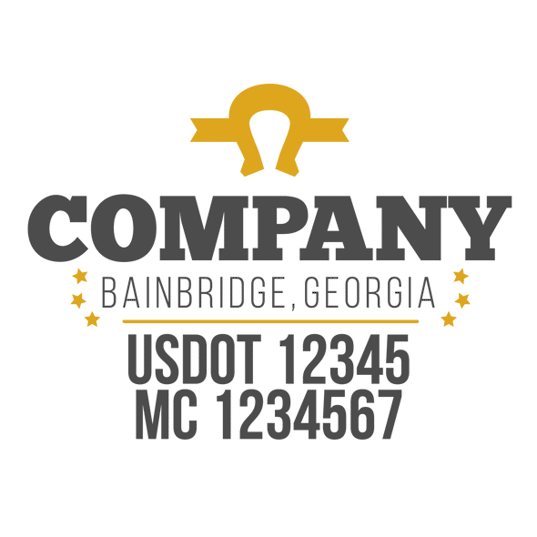 truck door decal with USDOT, MC