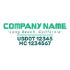 truck door decal with USDOT, MC