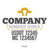 truck door decal with USDOT, MC