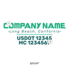 truck door decal with USDOT, MC
