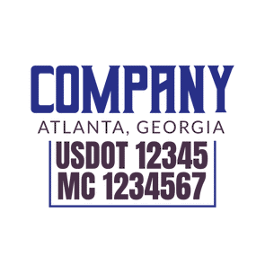 truck door decal with USDOT, MC
