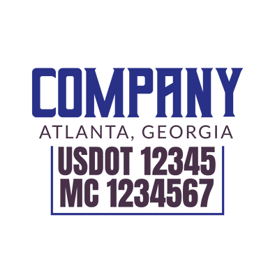 truck door decal with USDOT, MC