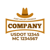 truck door decal with USDOT, MC