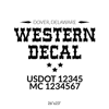 Company Name Truck Door Decal (USDOT, MC, GVW) 2 Pack