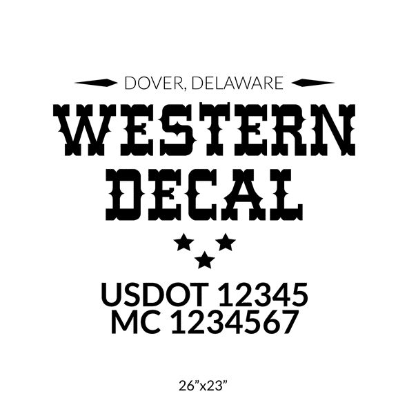 Company Name Truck Door Decal (USDOT, MC, GVW) 2 Pack