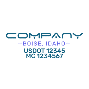 truck door decal with USDOT, MC