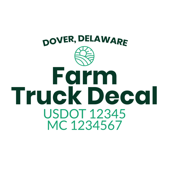truck door decal with USDOT, MC