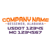 truck door decal with USDOT, MC