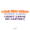 truck door decal with USDOT, MC