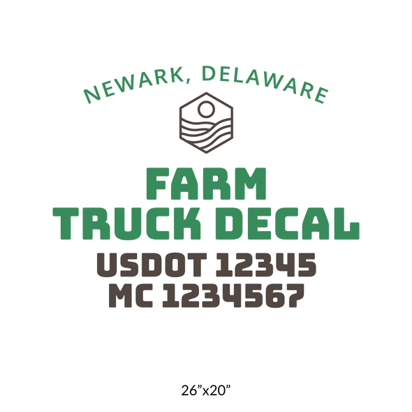 truck door decal with USDOT, MC