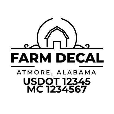 truck door decal with USDOT, MC