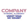 truck door decal with USDOT, MC