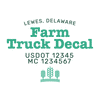 truck door decal with USDOT, MC