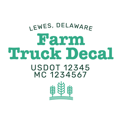 truck door decal with USDOT, MC