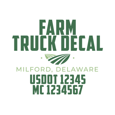 truck door decal with USDOT, MC