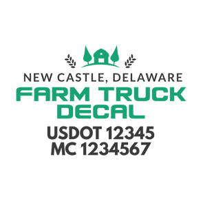 truck door decal with USDOT, MC