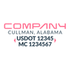 truck door decal with USDOT, MC