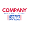 truck door decal with USDOT, MC, GVW