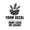 truck door decal with USDOT, MC